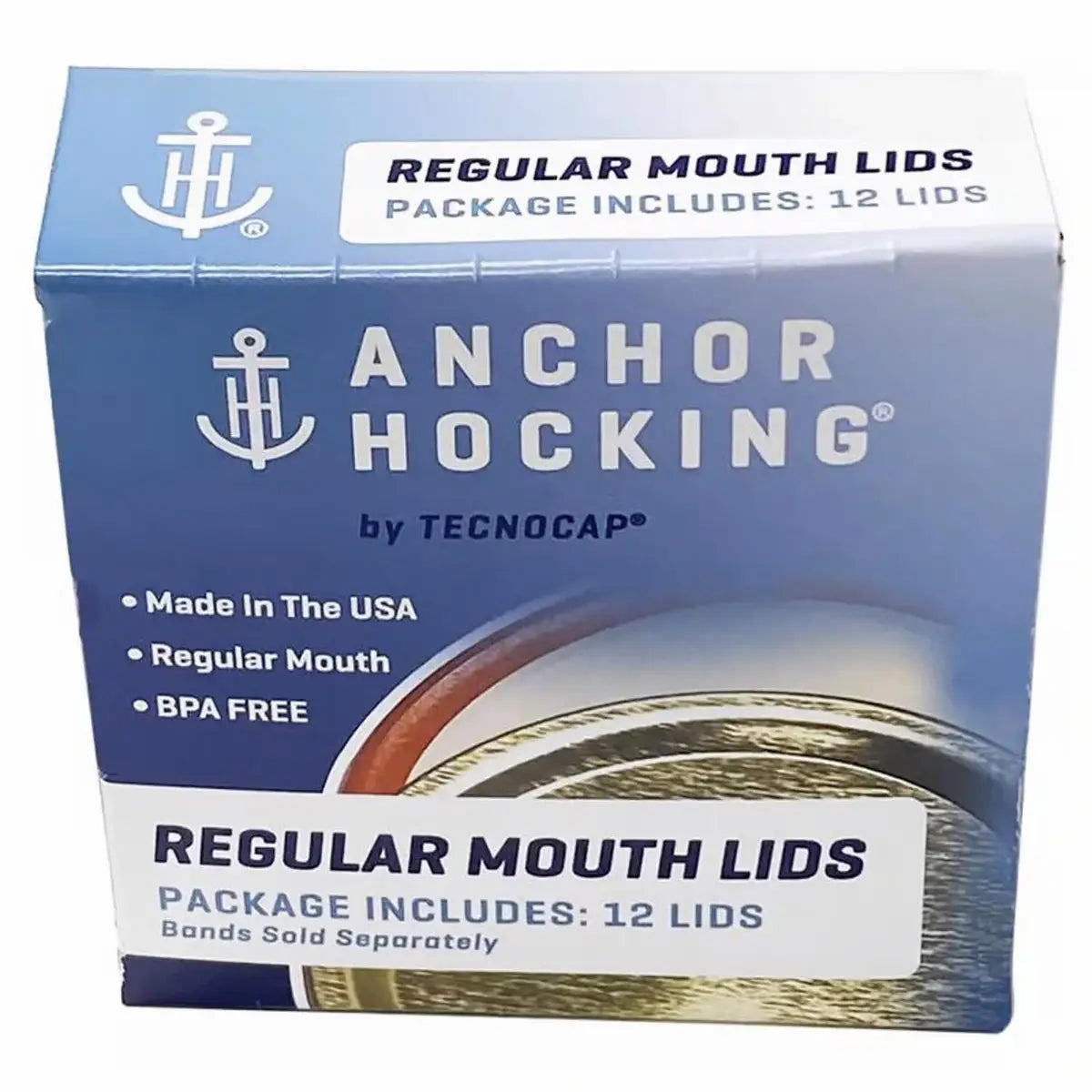 Anchor Hocking Regular Mouth Canning Lids, 12-Pack