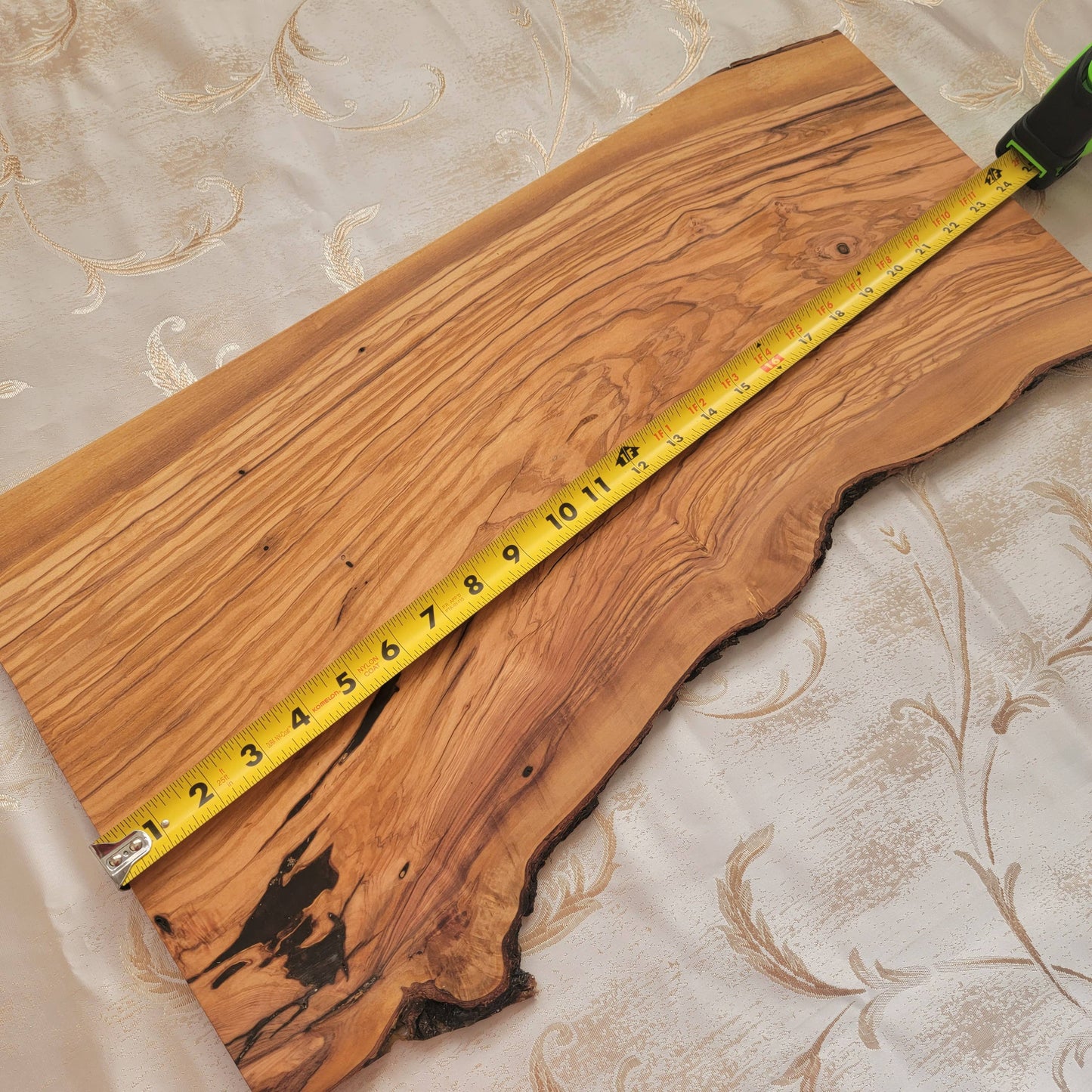 Extra Large 24" Live Edge Olive Wood Cheese Board