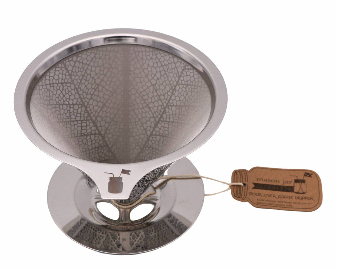 Stainless Steel Pour Over Drip Coffee Filter for Mason Jars