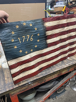 1776 Textured Wavy Flag