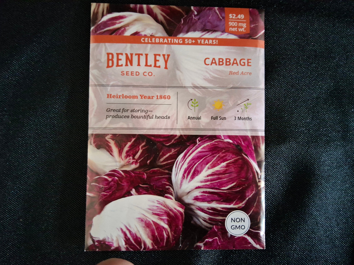 Cabbage, Red Acre Seed Packets - 571