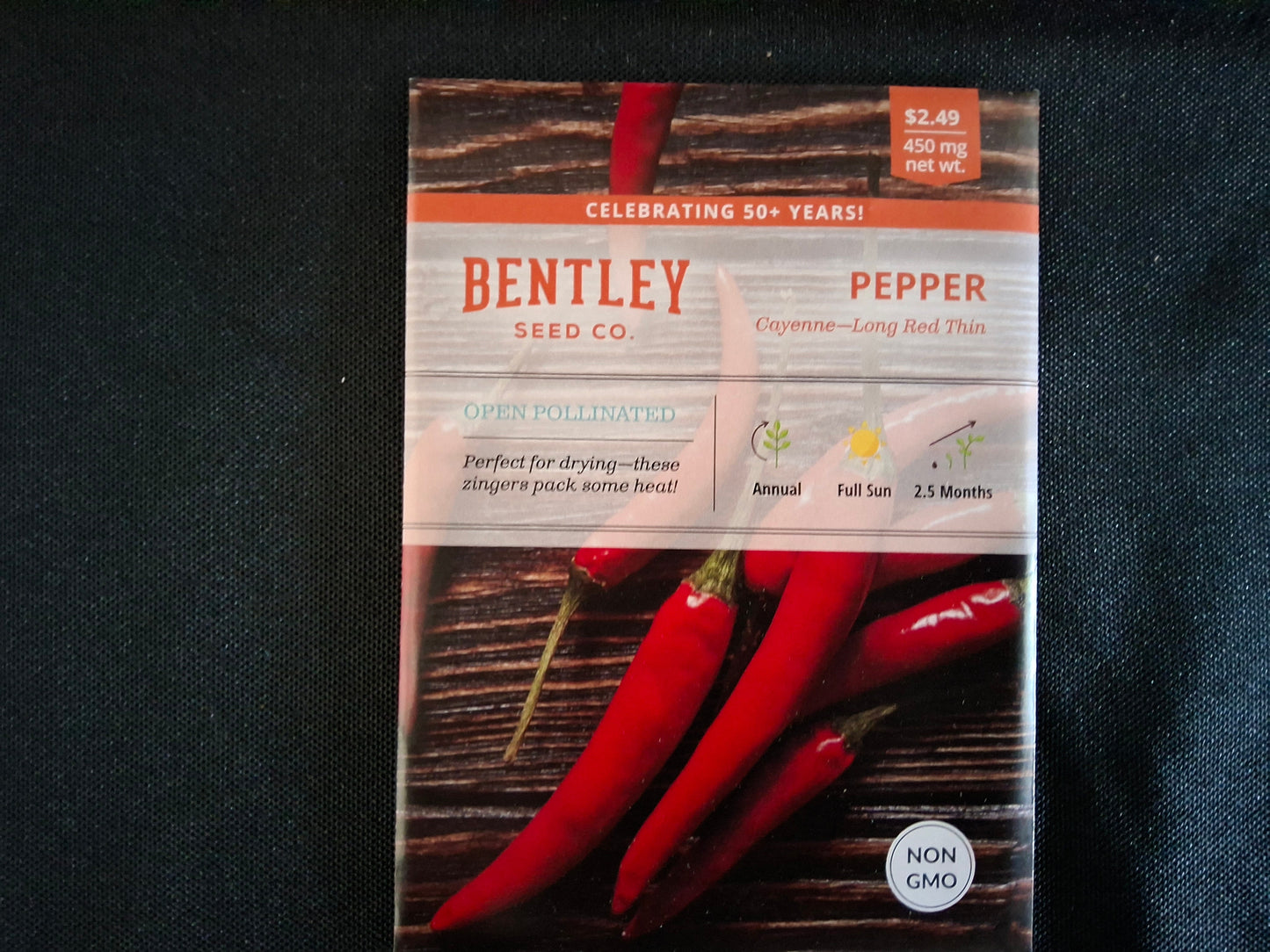 Pepper, Long Red Cayenne Seed Packets - 38