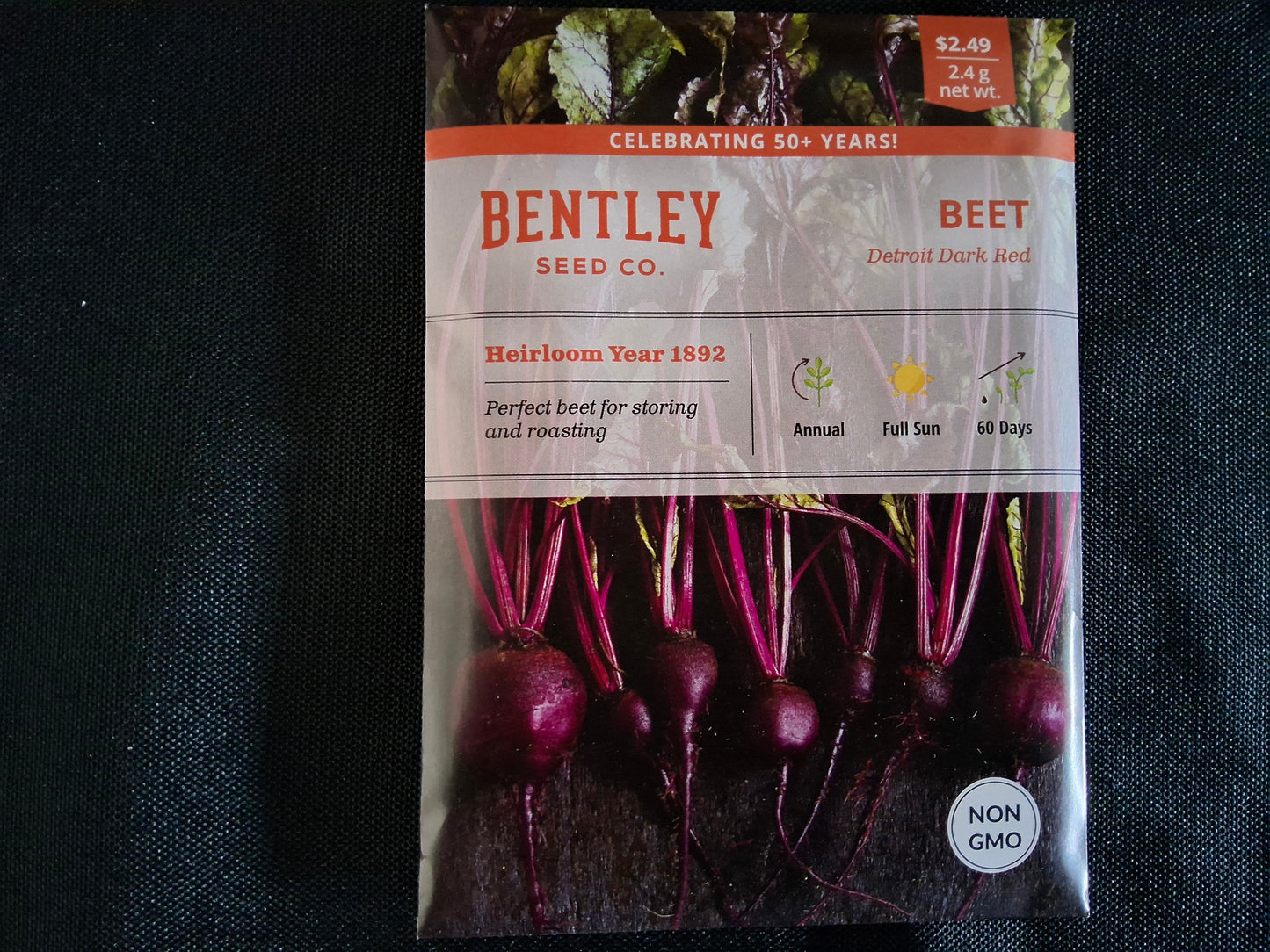 Beets, Detroit Dark Red Seed Packets - 8
