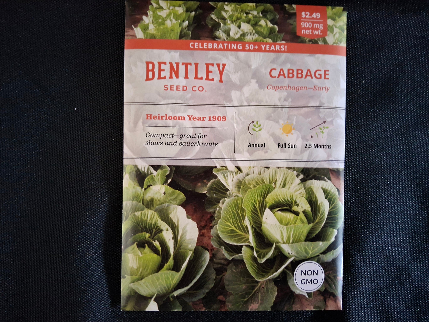 Cabbage, Copenhagen Early Seed Packets - 10