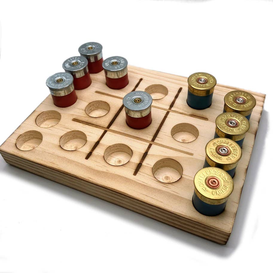 Shotgun Shell Tic Tac Toe Game, Man Cave, Bar Game