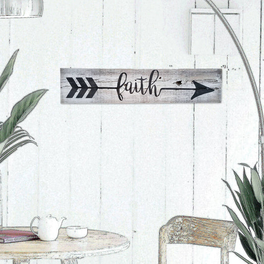 Faith Sign Rustic Reclaimed Wood - Farmhouse Style