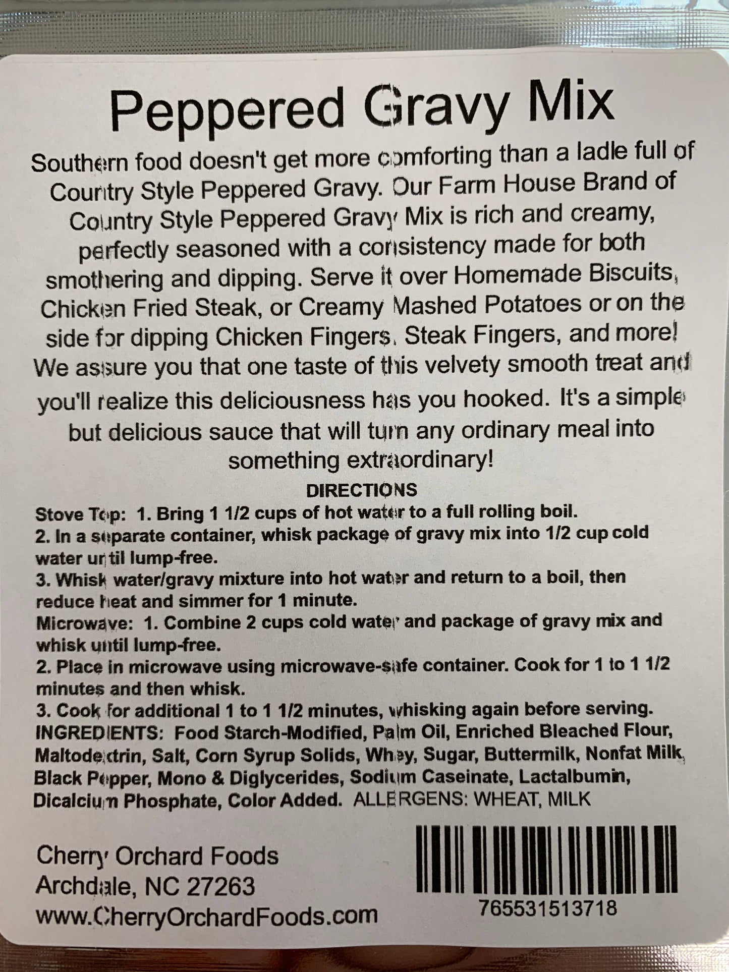 Farm House Peppered Gravy Mix