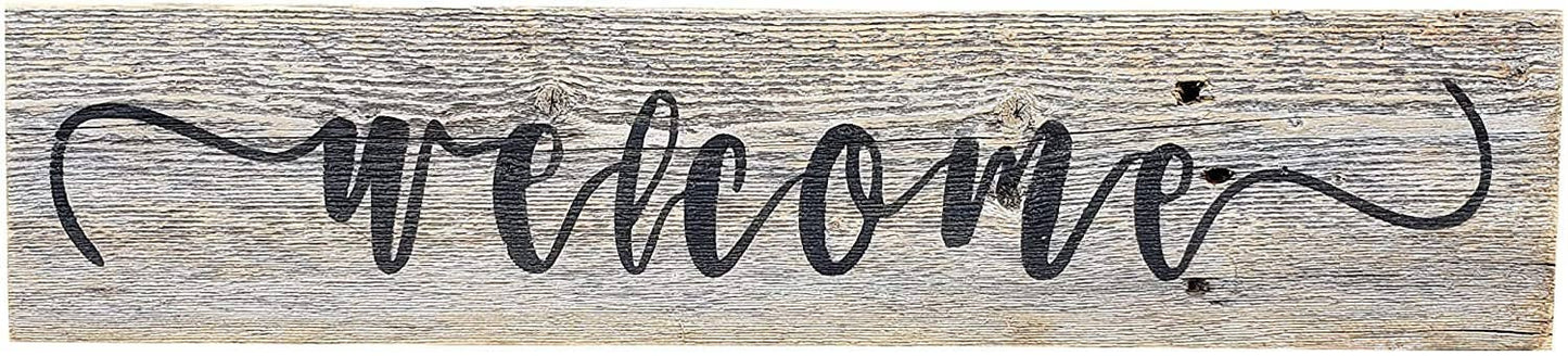 Wood Welcome Sign Made With Reclaimed Wood