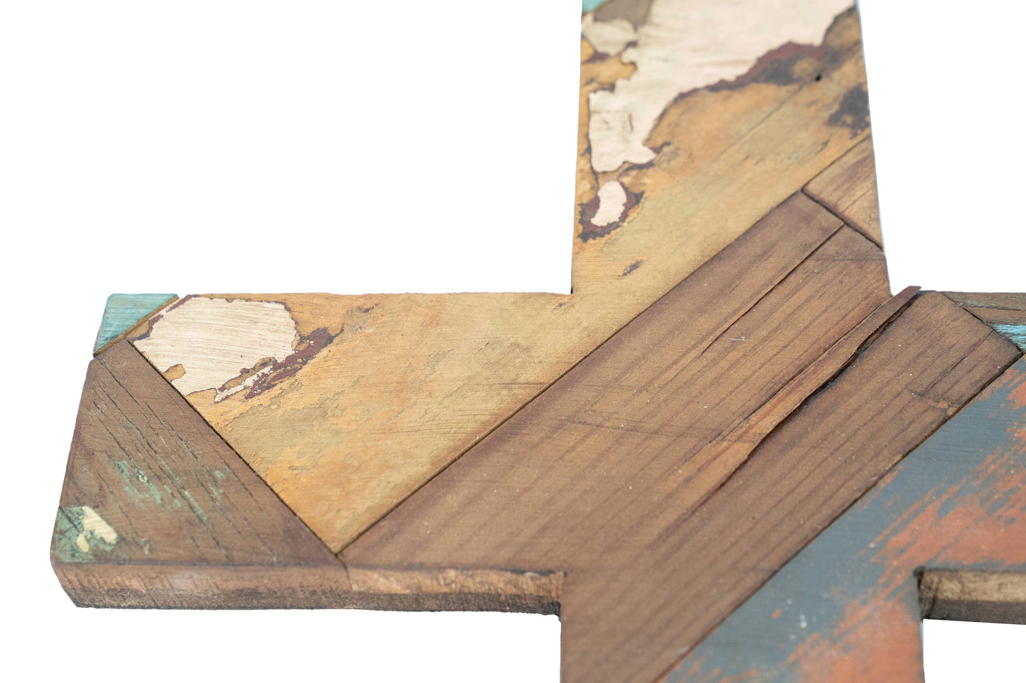 Reclaimed Wood Large Cross-Wall Decor