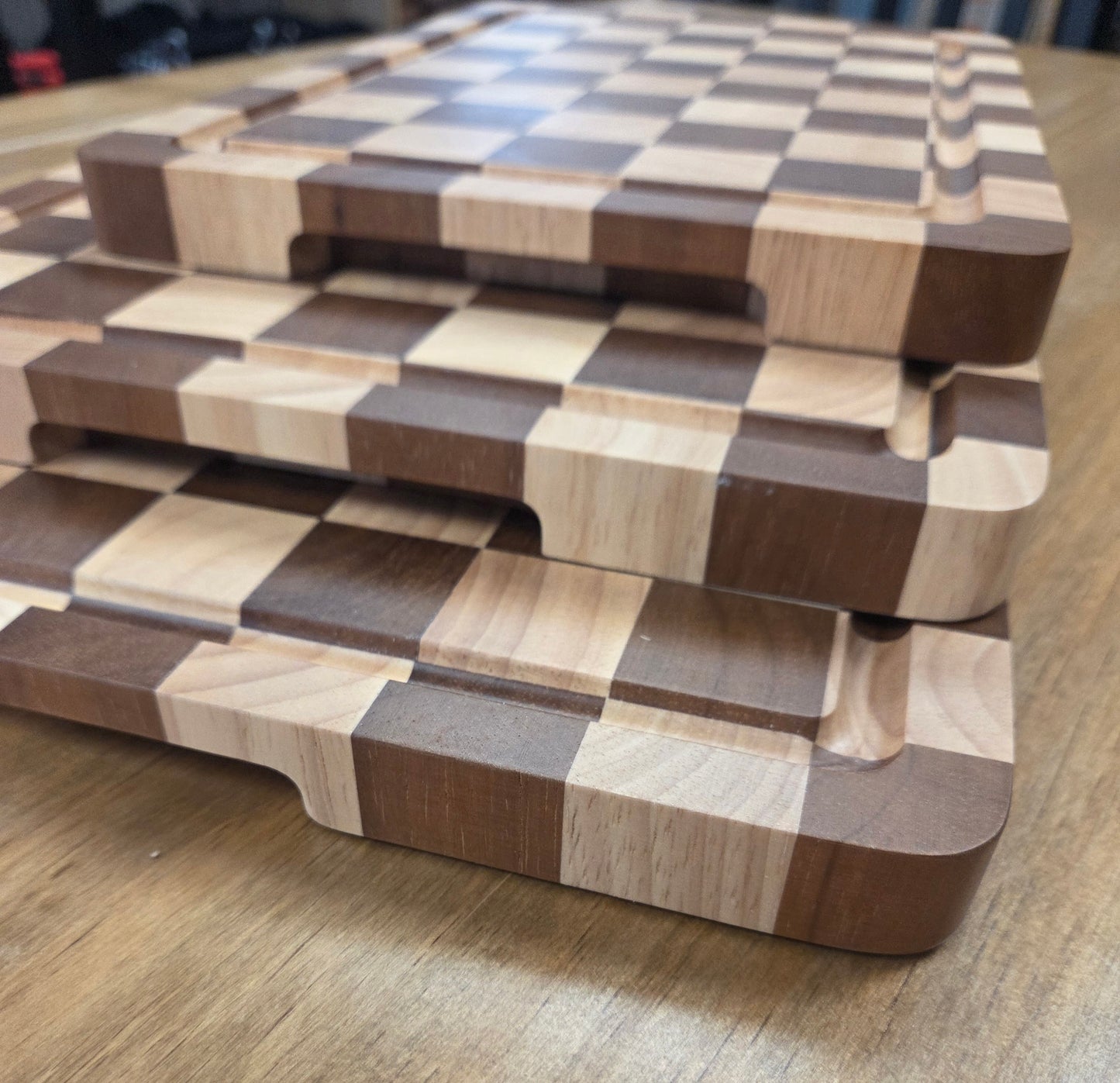 End Grain Checkered Cutting Board