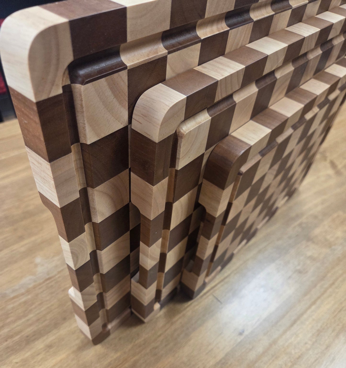 End Grain Checkered Cutting Board