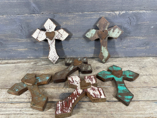 Reclaimed Wood Gothic Cross-Wall Decor