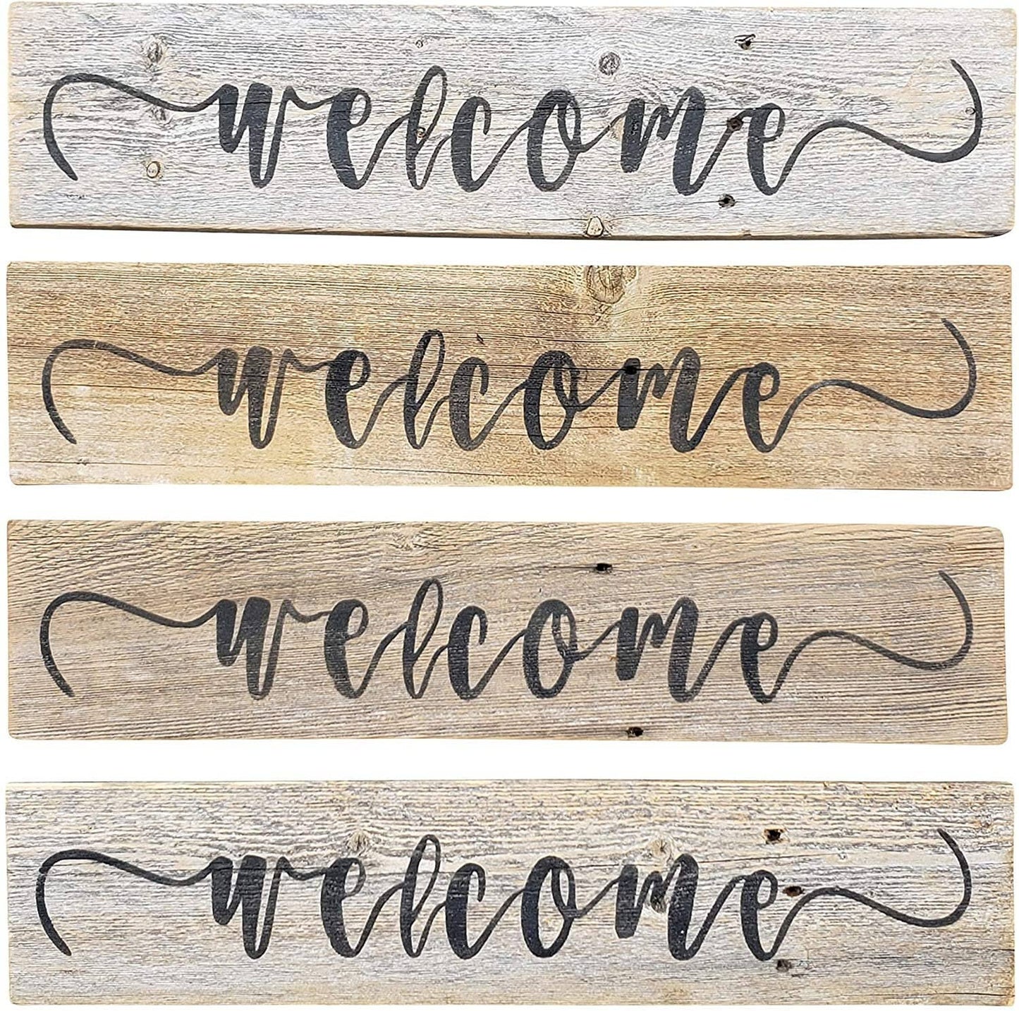 Wood Welcome Sign Made With Reclaimed Wood