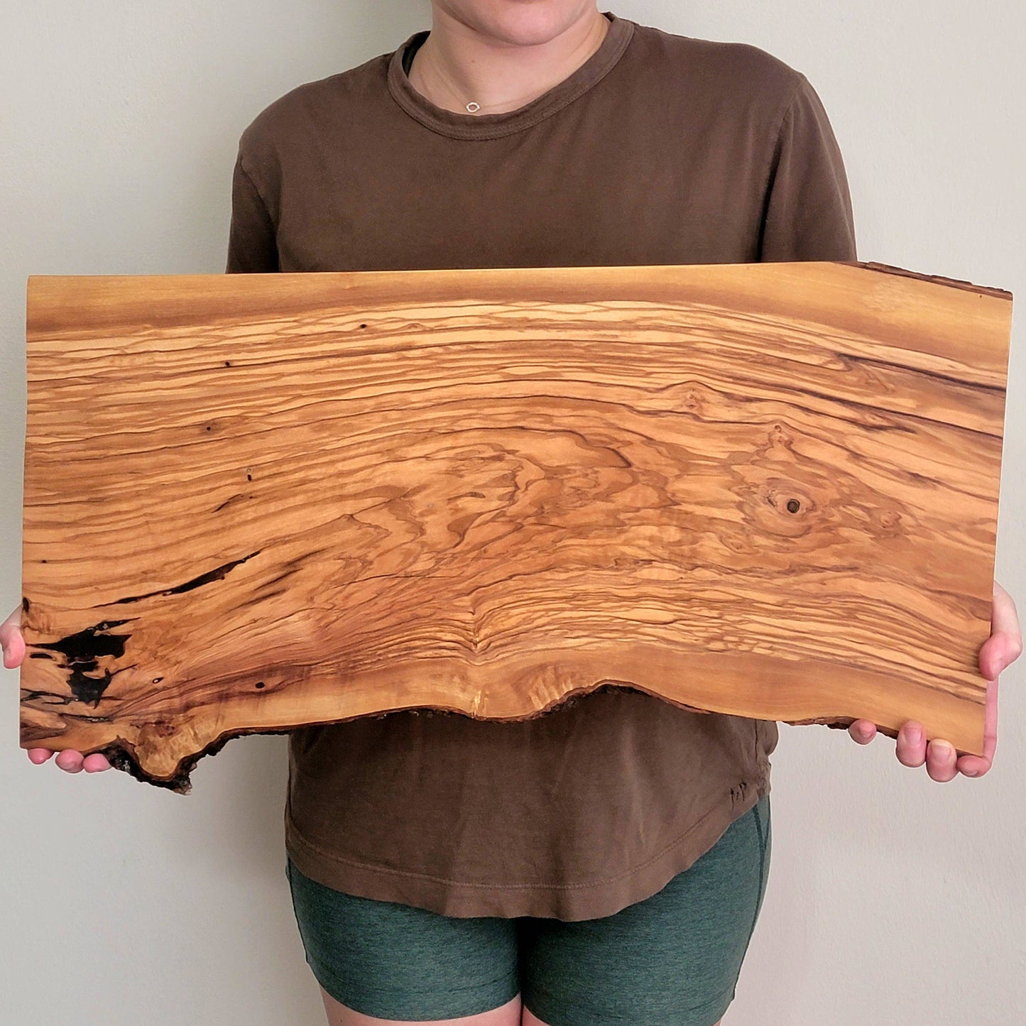 Extra Large 24" Live Edge Olive Wood Cheese Board