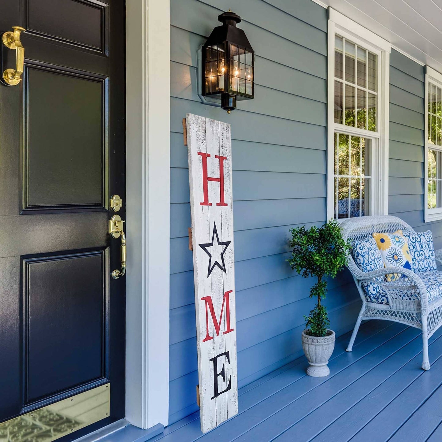 Rustic Hand-Painted Patriotic Wood Sign