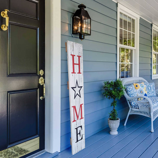 Rustic Hand-Painted Patriotic Wood Sign