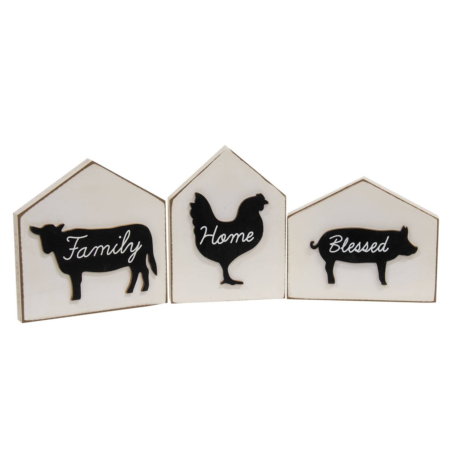 3/Set, Farm Animal Silhouettes House Blocks