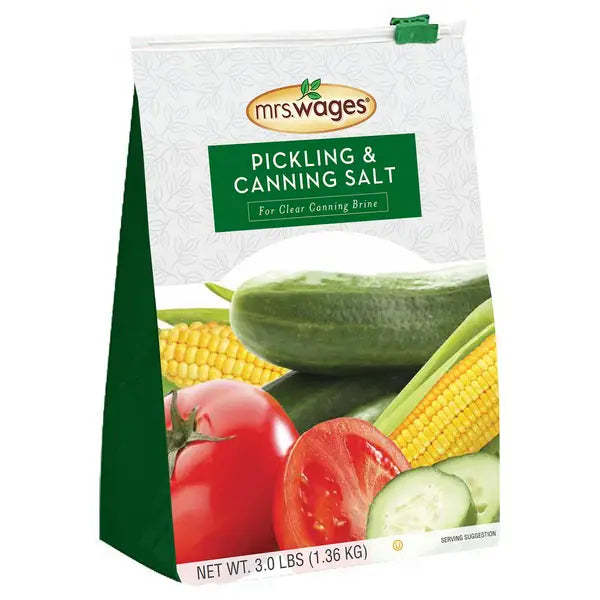 Mrs. Wages 3 lb Pickling and Canning Salt Resealable Pouch