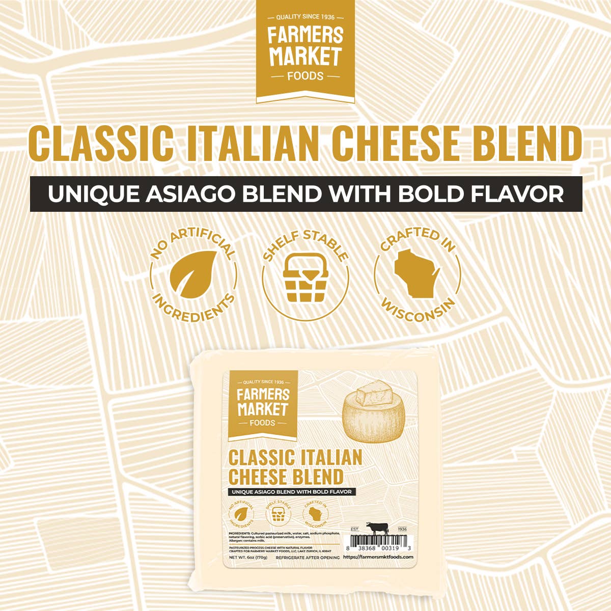 Classic Italian Cheese Blend 6oz (Shelf Stable)