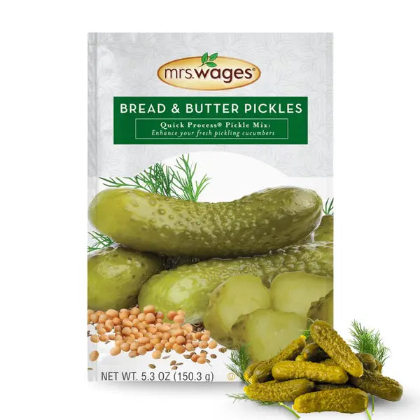 Mrs. Wages 6.2 oz Zesty Bread and Butter Quick Process Pickle Mix