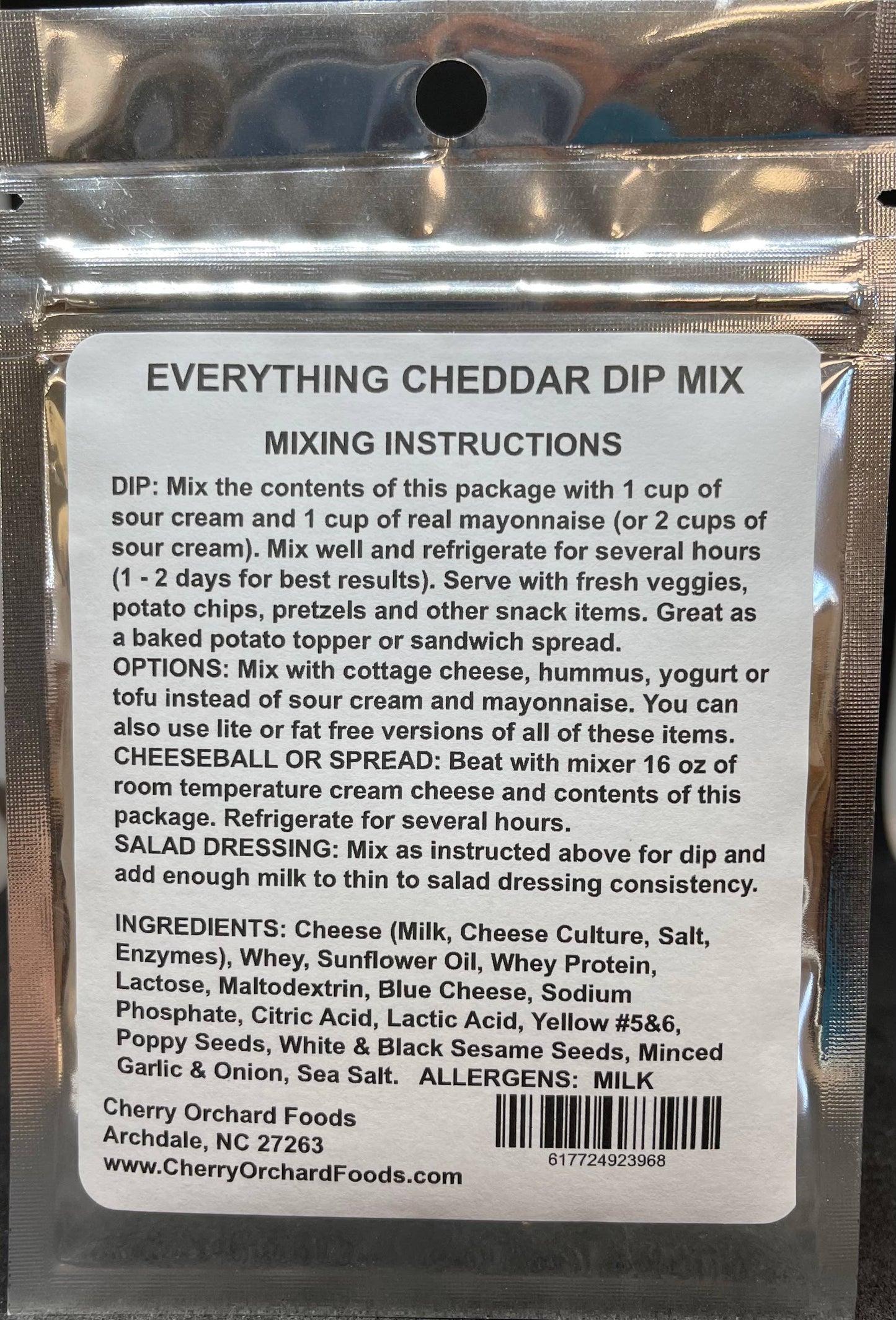 Cherry Orchard Foods Premium Packaging Dip Mixes