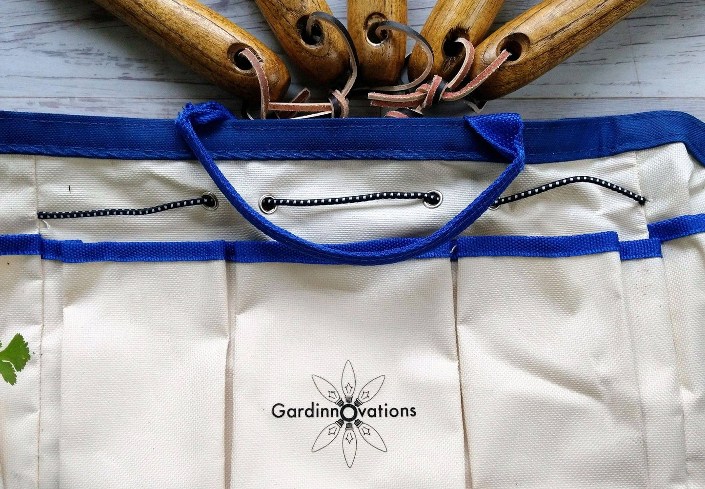 Garden Tools Set with Wooden Handles and Leather Hangs