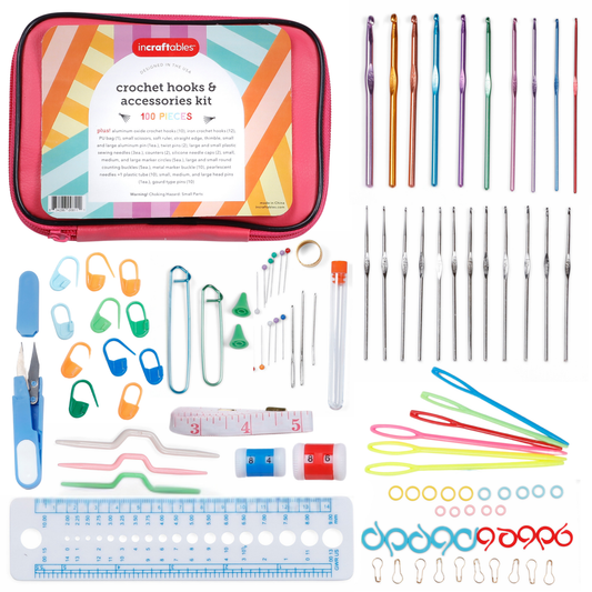 Incraftables 100pcs Crochet Hooks Set with Case