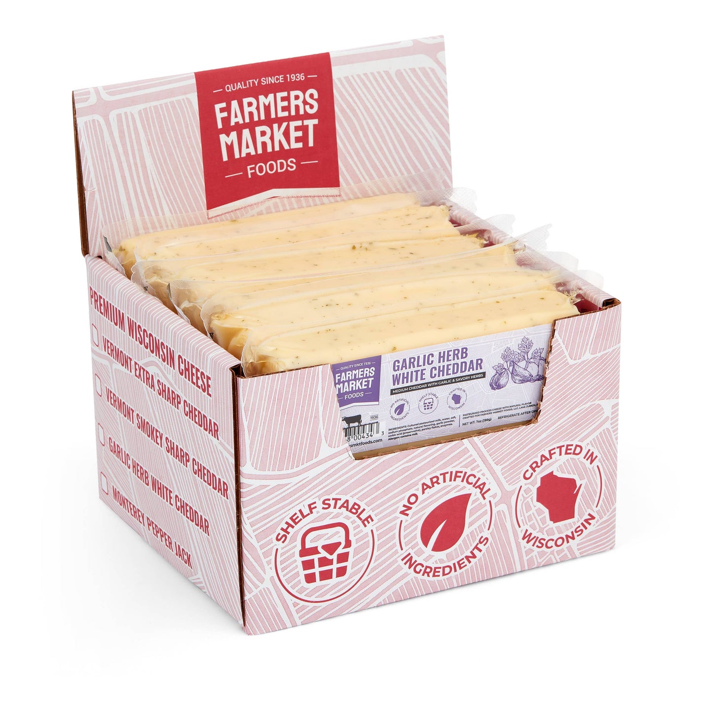 Garlic Herb White Cheddar 7oz (Shelf Stable)