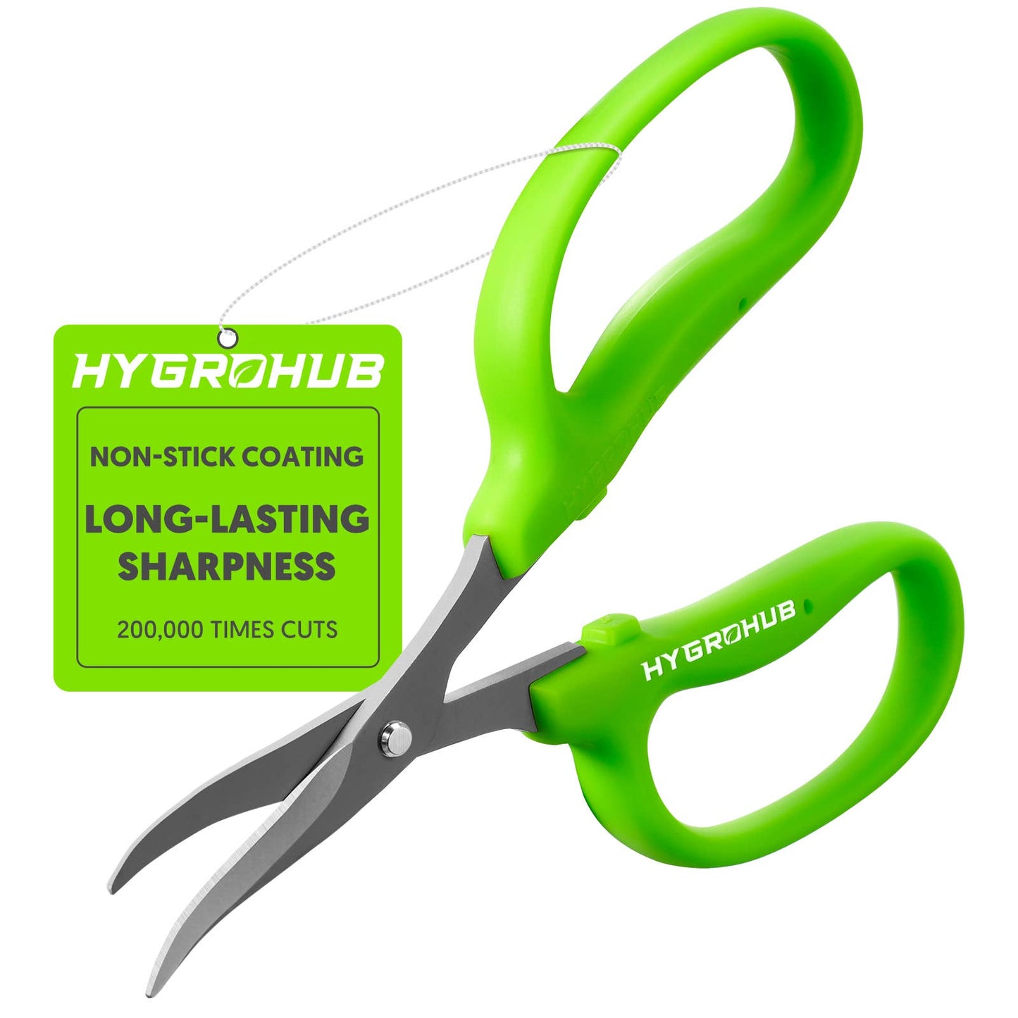 Garden Scissors Curved Non Stick Coated Blade Pruning Snips