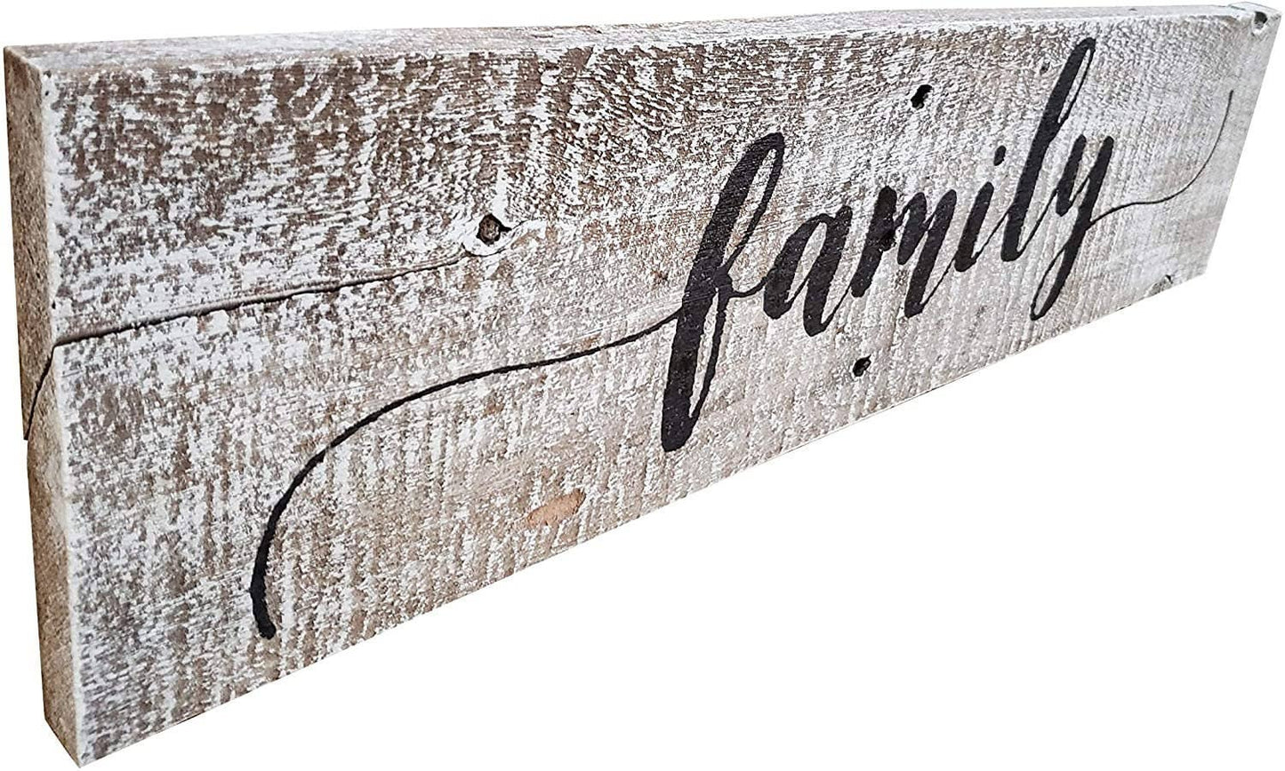 Rustic Family Farmhouse Decor Sign- 100% Reclaimed Wood