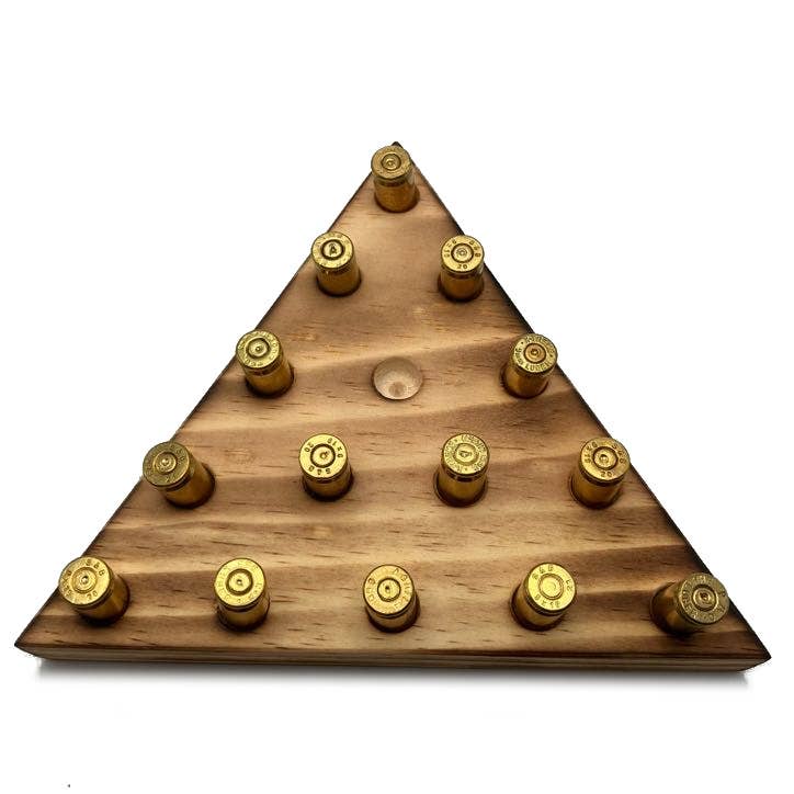 Triangle Peg Game, Cracker Barrel Brain Puzzle, Man Cave,