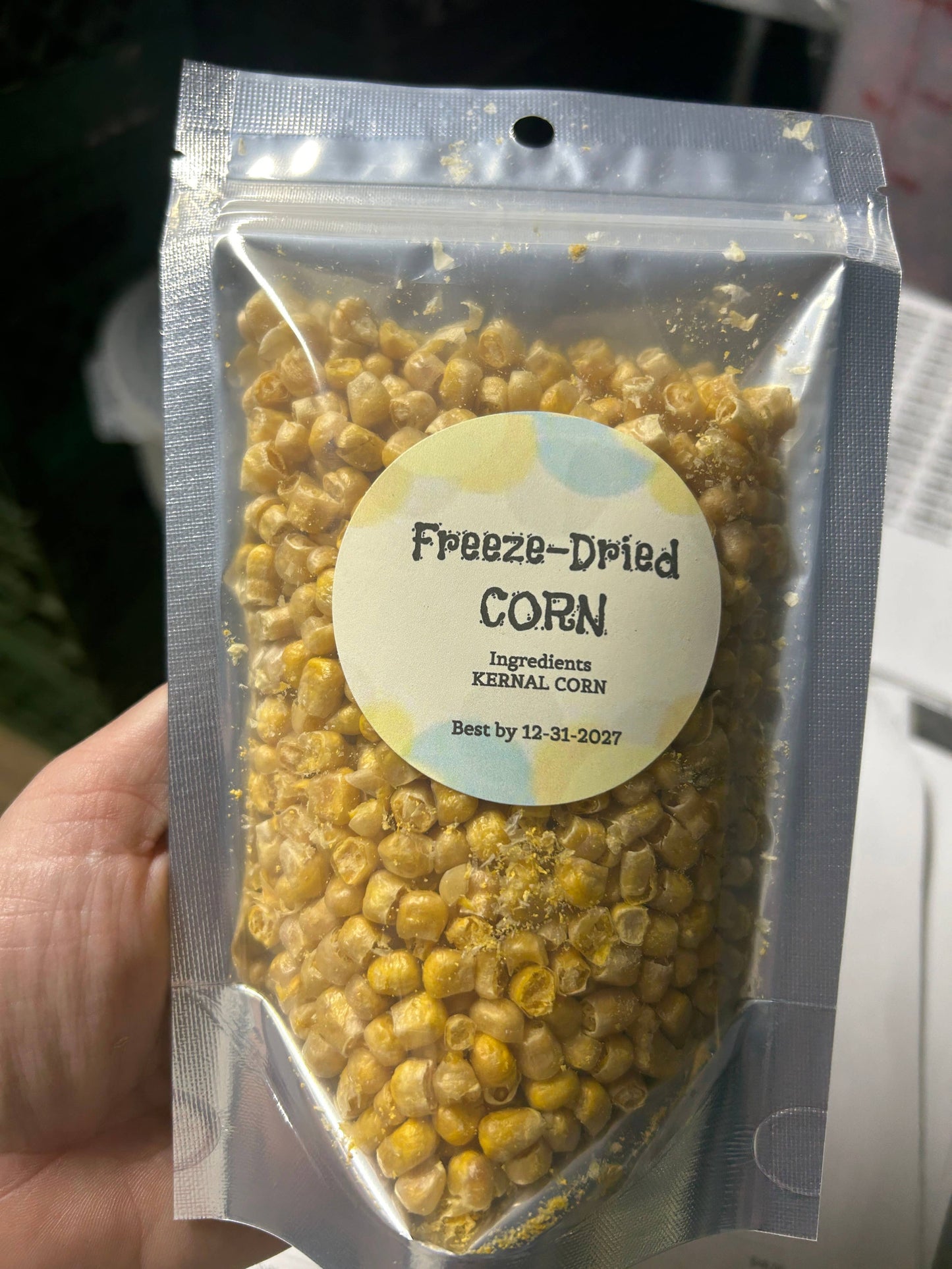 Freeze dried corn 