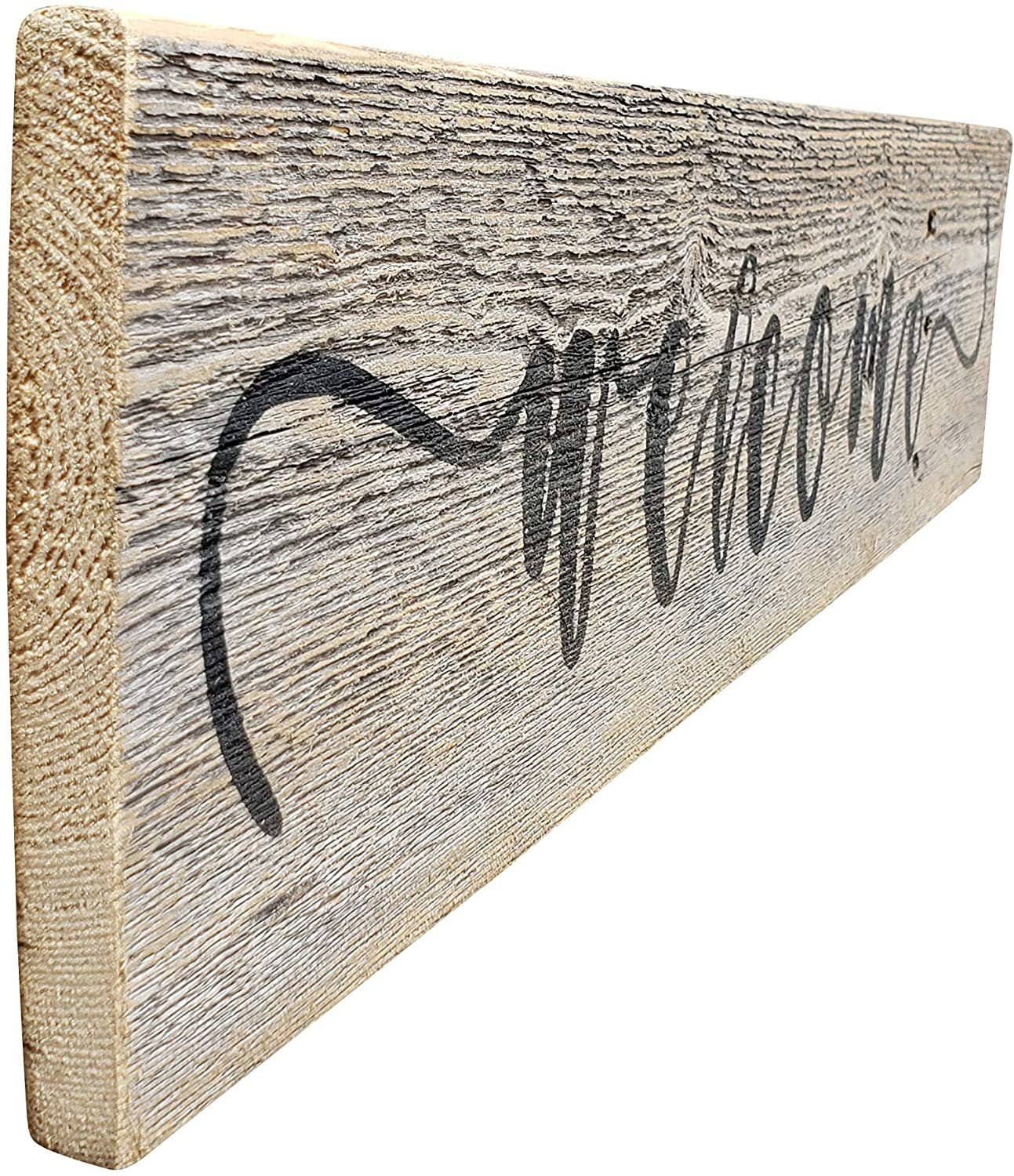 Wood Welcome Sign Made With Reclaimed Wood