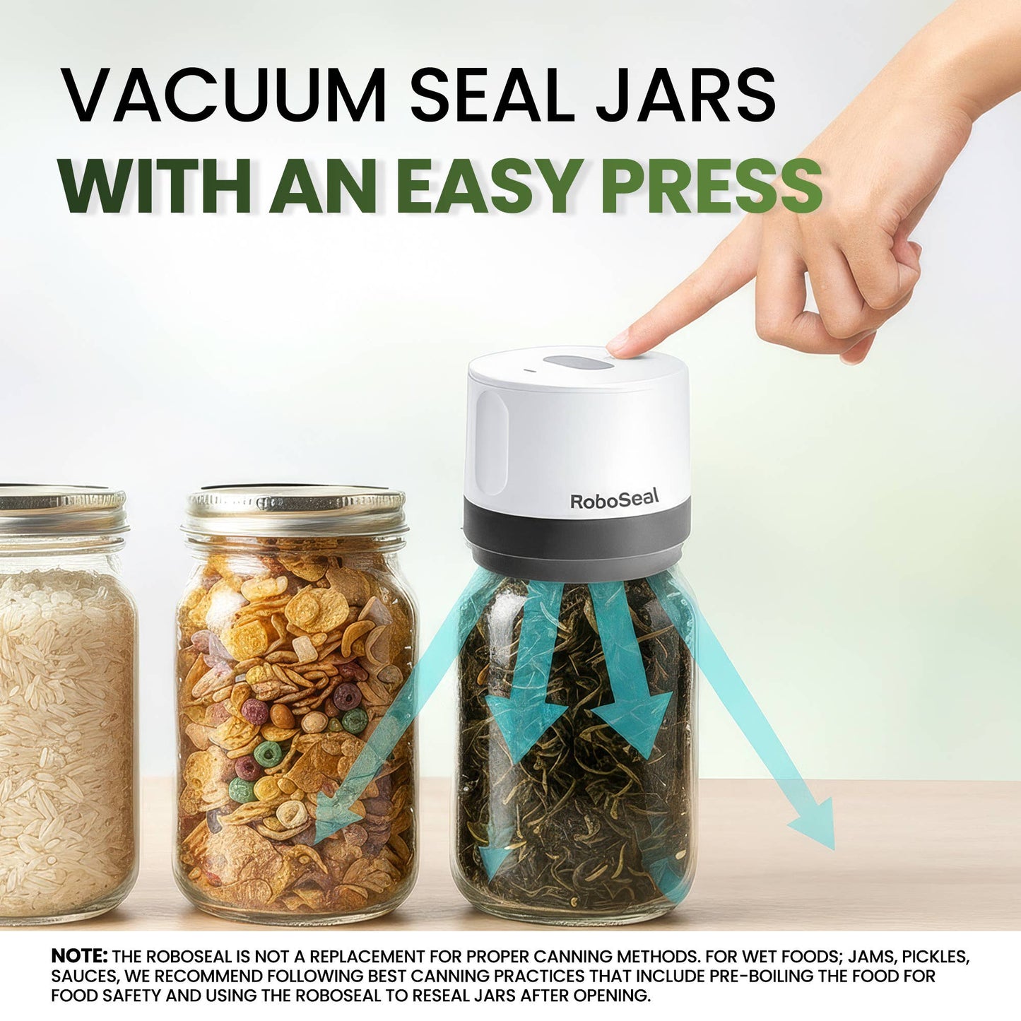 RoboSeal Rechargeable Mason Jar Vacuum Sealer Kit