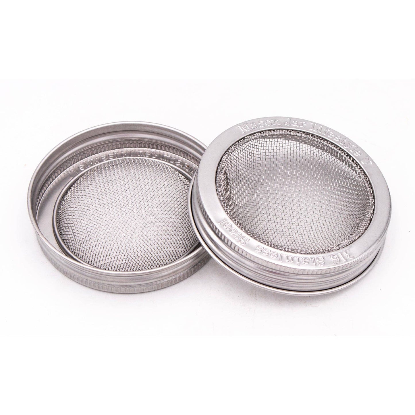 Curved Rust Proof Sprouting Lid and Band for Mason Jars