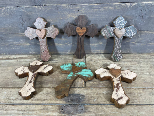 Reclaimed Wood Passion Cross-Wall Decor