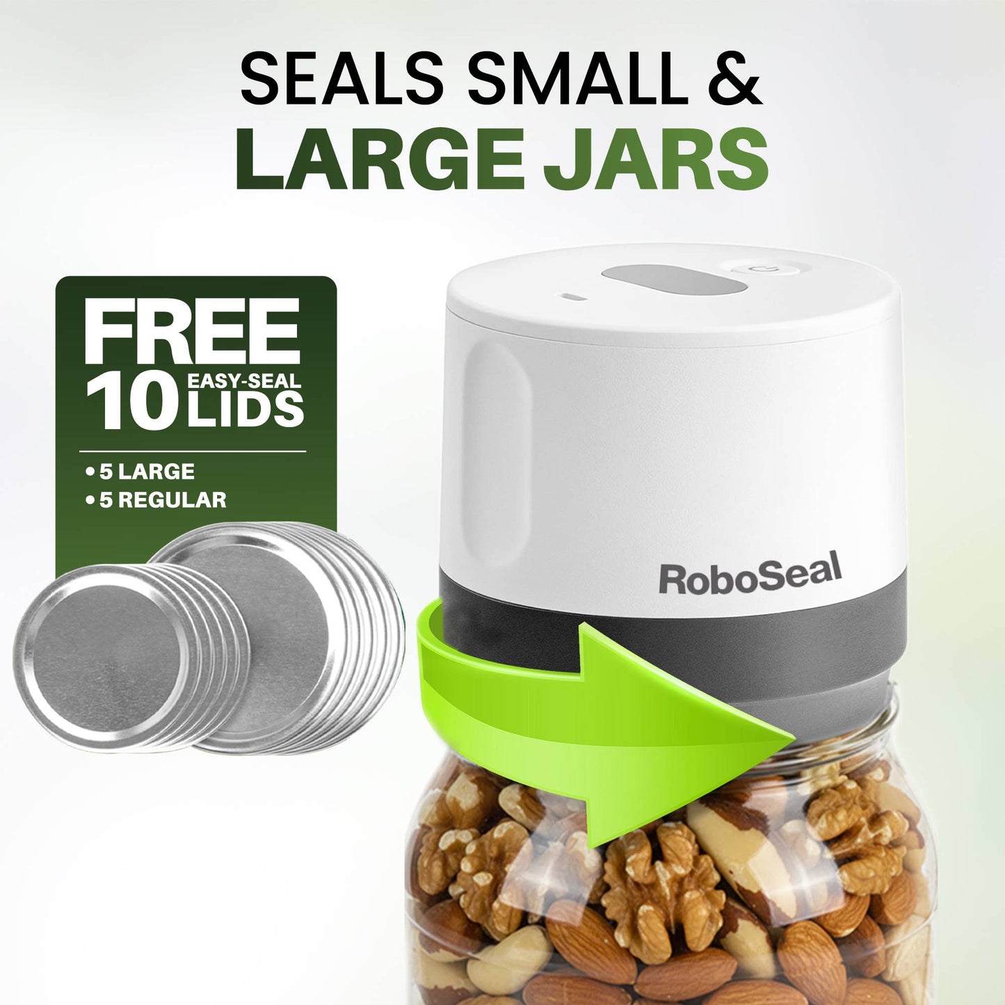 RoboSeal Rechargeable Mason Jar Vacuum Sealer Kit