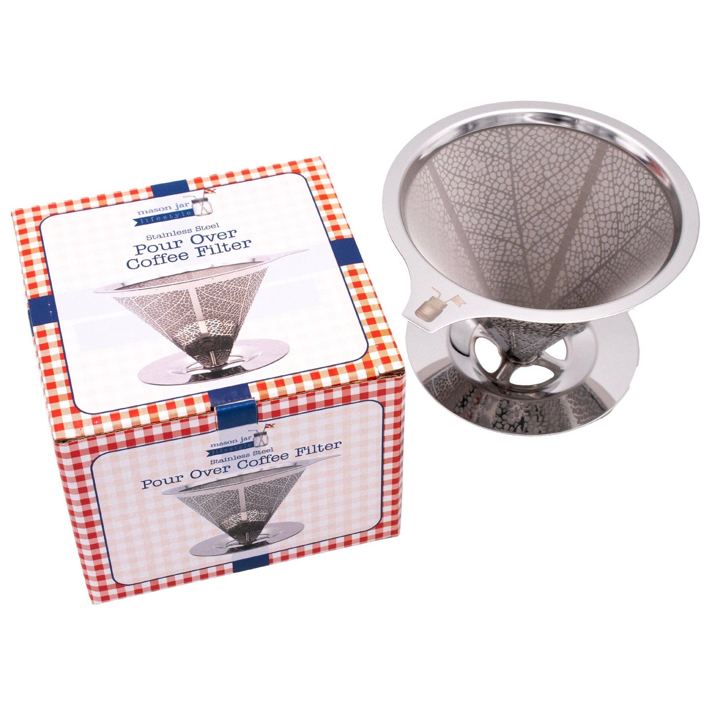 Stainless Steel Pour Over Drip Coffee Filter for Mason Jars