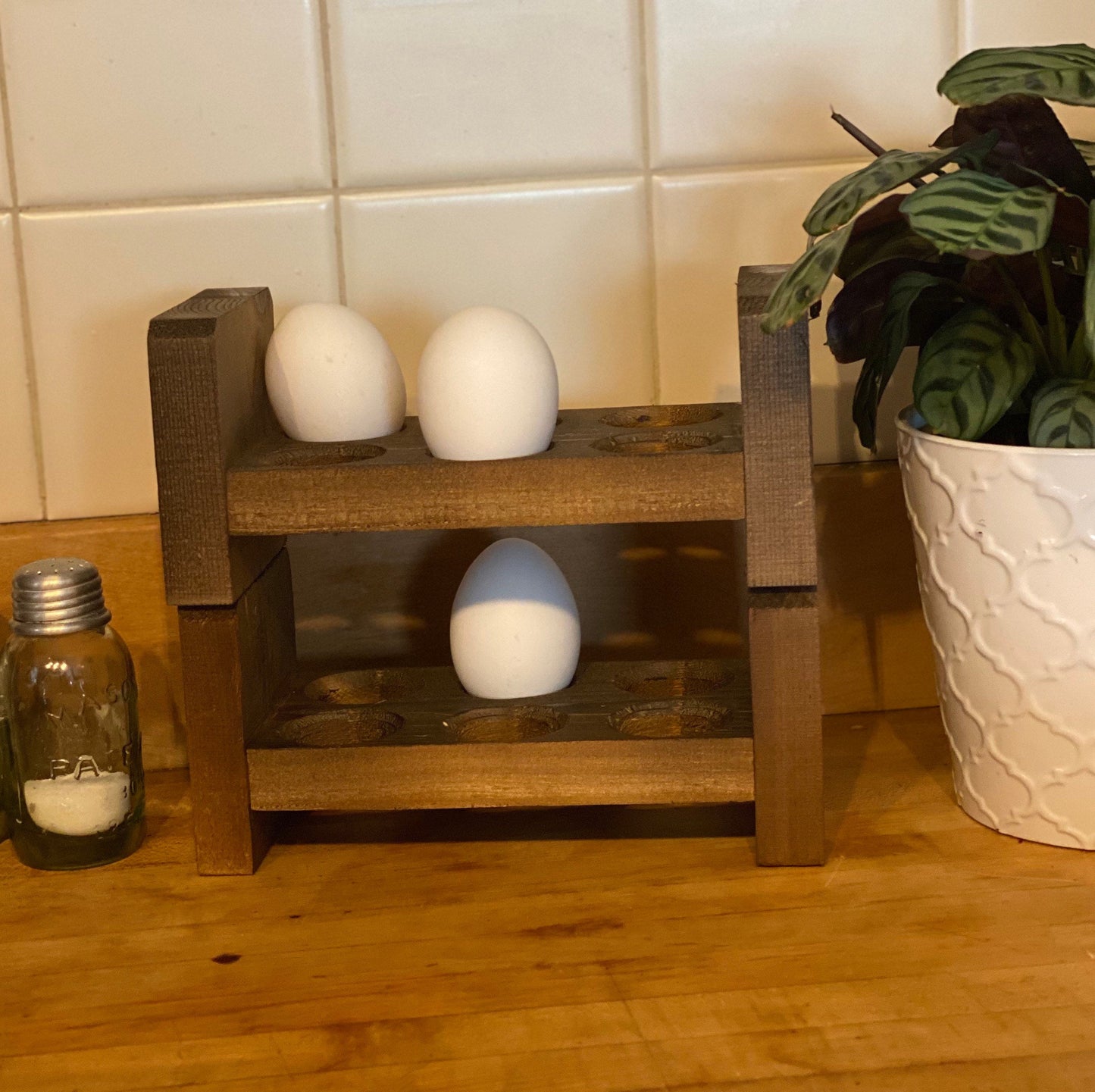 Stackable Egg Storage l Farmhouse Egg Holder l Counter Egg Storage l Fresh Egg Storage l Half Dozen Egg Holder l Egg Carton l Wood Egg Rack