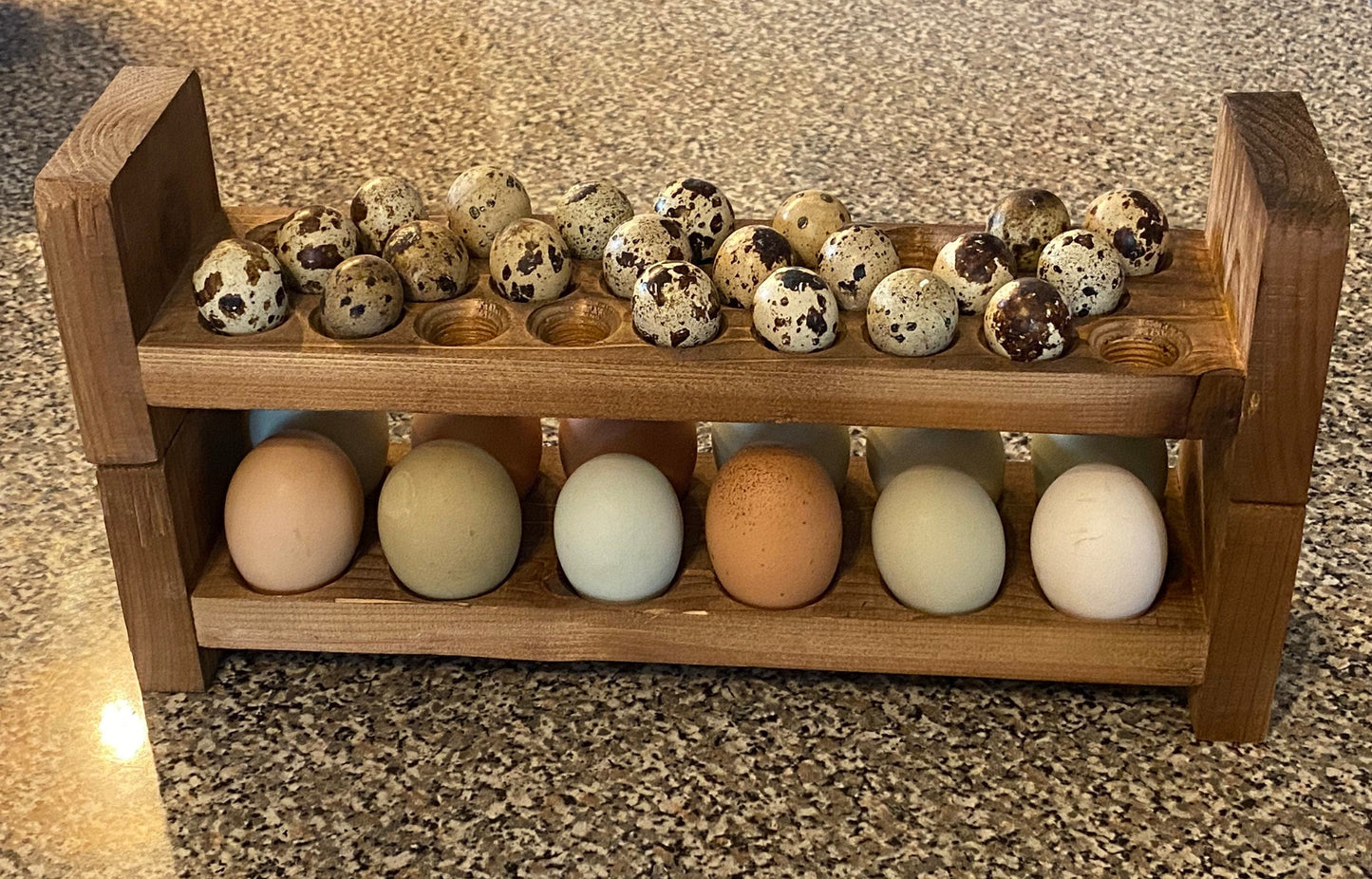 Farmhouse Stackable Wood Egg Holder l Quail Egg l Fresh Egg Storage l Wooden Egg Holder l Quail Egg Holder l Wood Egg Carton l Egg Tray