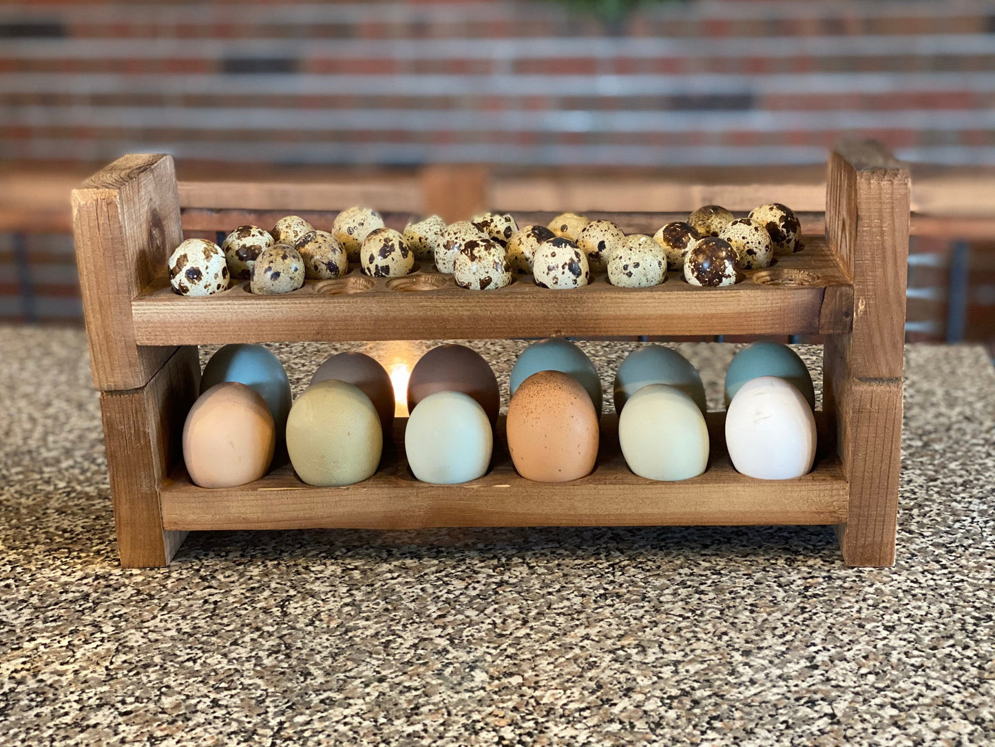 Farmhouse Stackable Wood Egg Holder l Quail Egg l Fresh Egg Storage l Wooden Egg Holder l Quail Egg Holder l Wood Egg Carton l Egg Tray