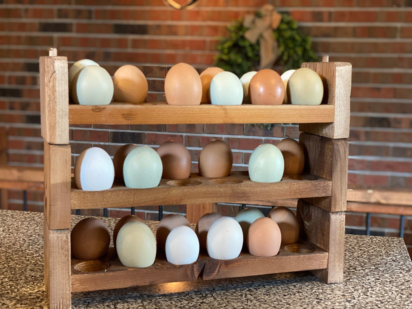 Farmhouse Stackable Wood Egg Holder l Egg Storage l Fresh Egg Storage l Wooden Egg Holder l Wooden Egg Rack l Wood Egg Carton l Egg Tray