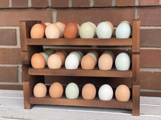 Stackable Egg Holder | 18 Egg Holder | Egg Tray | Farmhouse Egg Holder | Counter Egg Storage | Wooden Egg Holder | Egg Carton