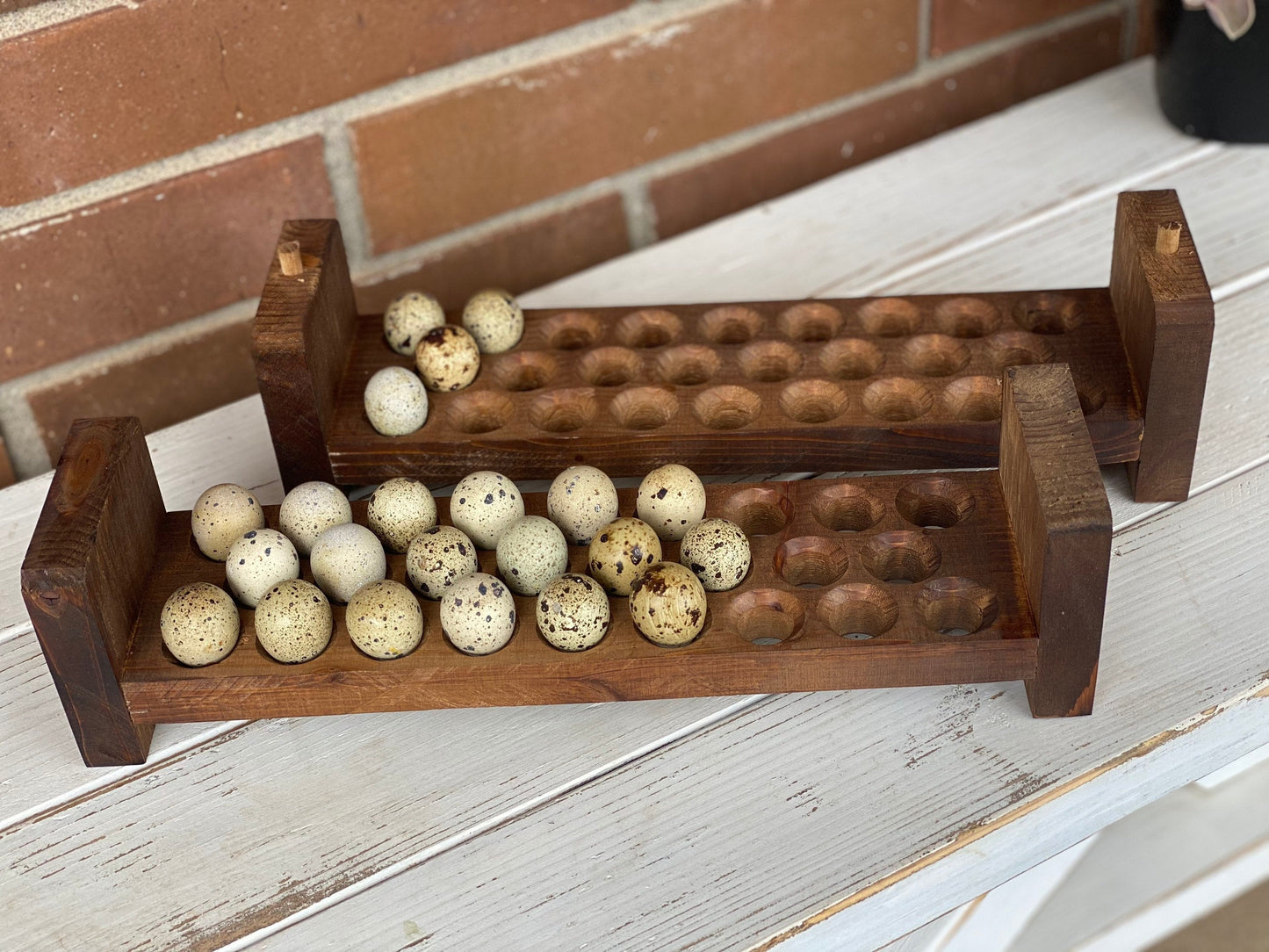Quail Egg Holder | Wood Quail Egg Holder | Wooden Egg Holder | Egg Counter Storage | Egg Rack | Quail Egg | Fresh Egg Holder