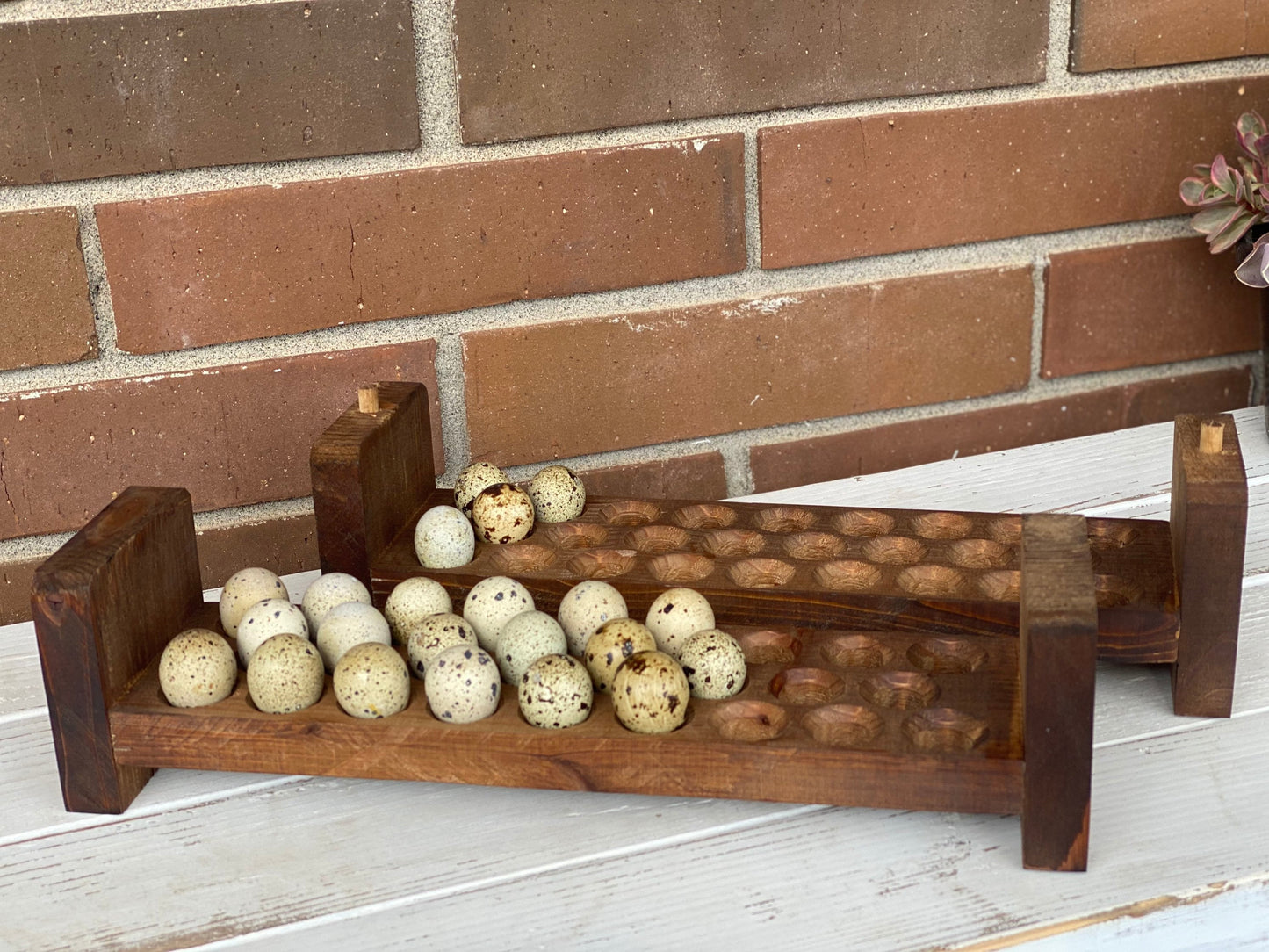 Quail Egg Holder | Wood Quail Egg Holder | Wooden Egg Holder | Egg Counter Storage | Egg Rack | Quail Egg | Fresh Egg Holder