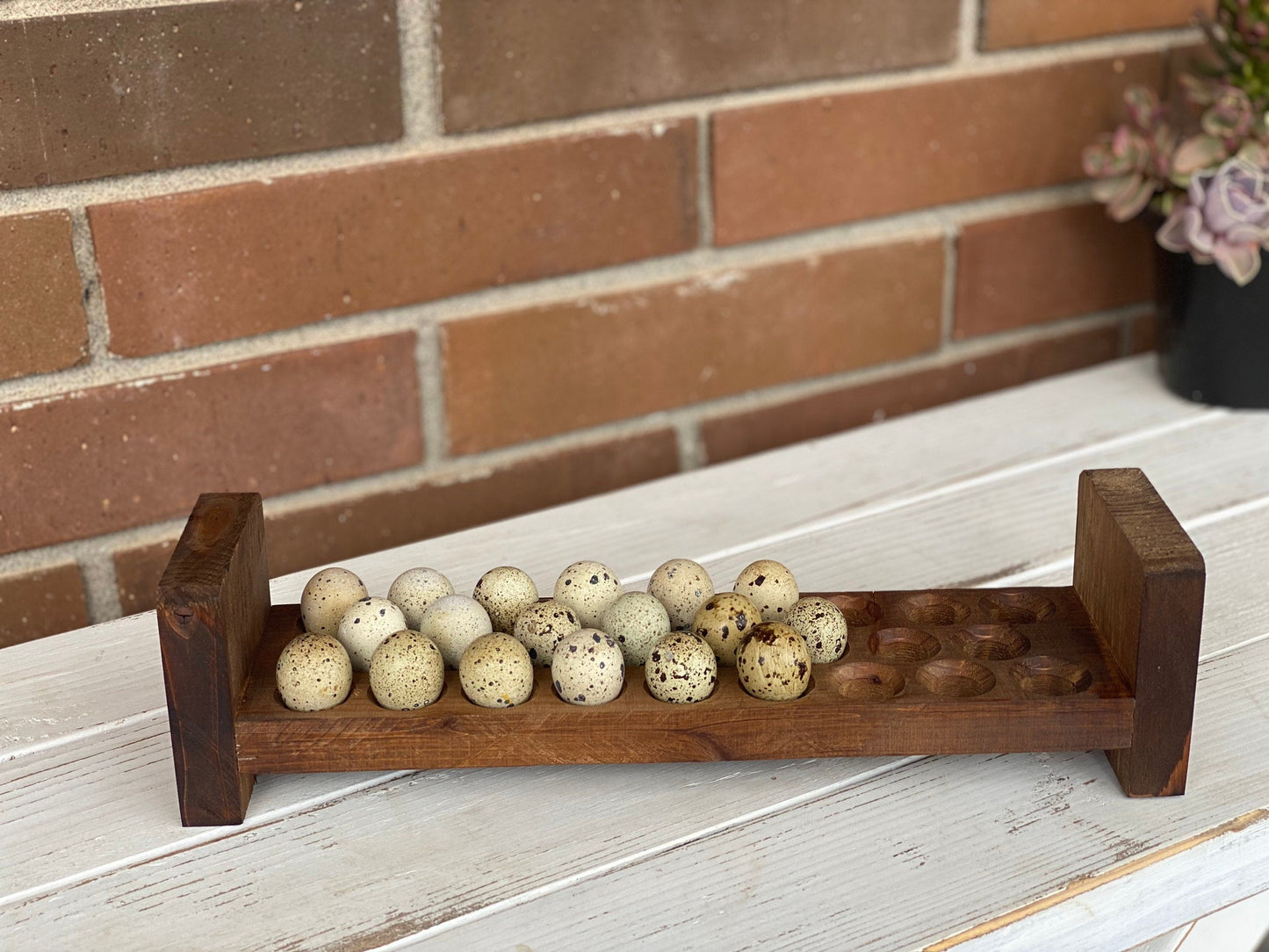 Quail Egg Holder | Wood Quail Egg Holder | Wooden Egg Holder | Egg Counter Storage | Egg Rack | Quail Egg | Fresh Egg Holder