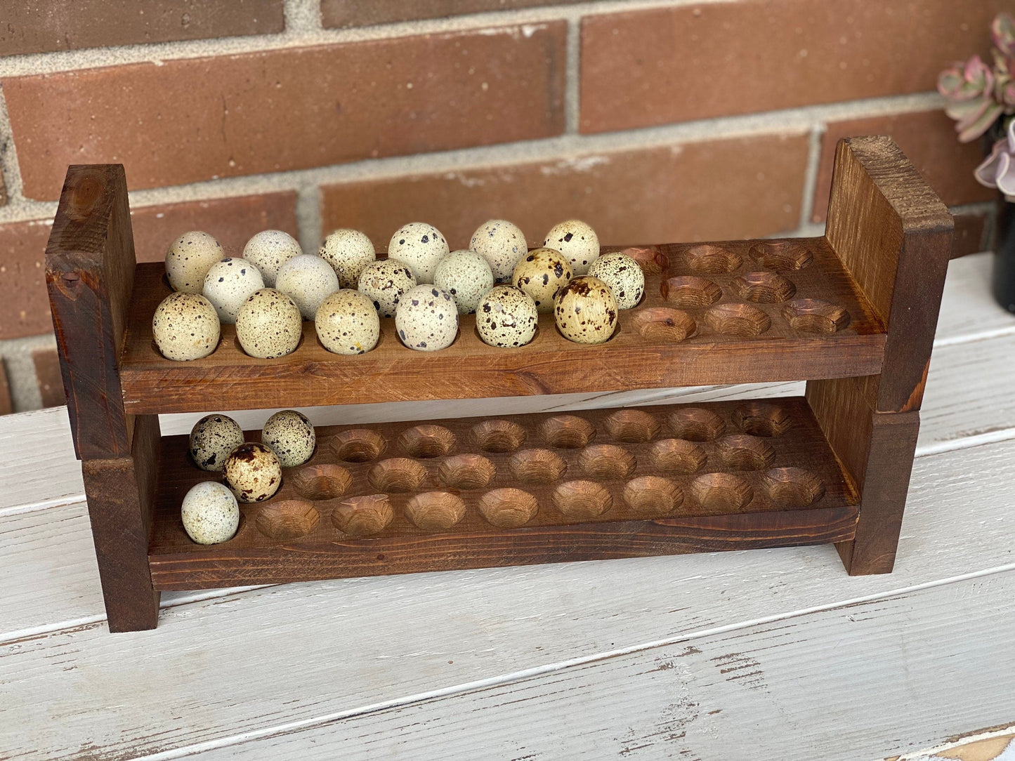 Quail Egg Holder | Wood Quail Egg Holder | Wooden Egg Holder | Egg Counter Storage | Egg Rack | Quail Egg | Fresh Egg Holder