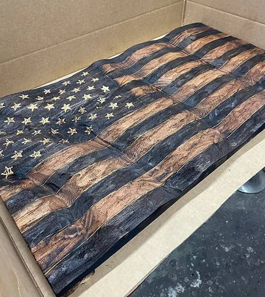 Wood Wavy Textured Flag (Natural Colors)