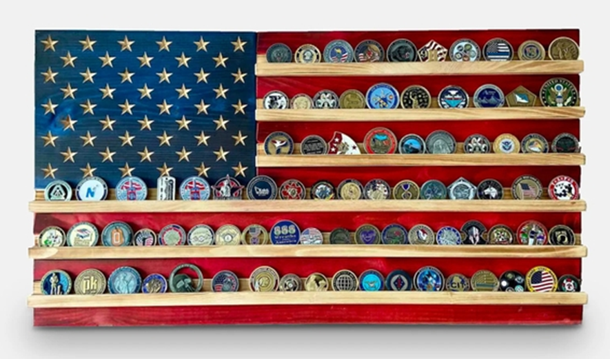 Challenge Coin Holder Flag