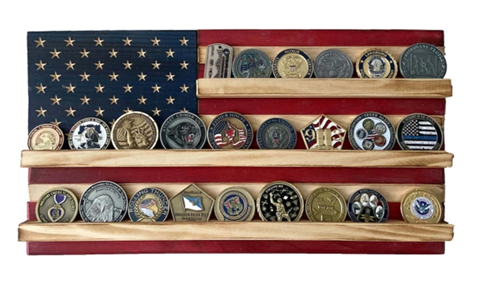 Challenge Coin Holder Flag